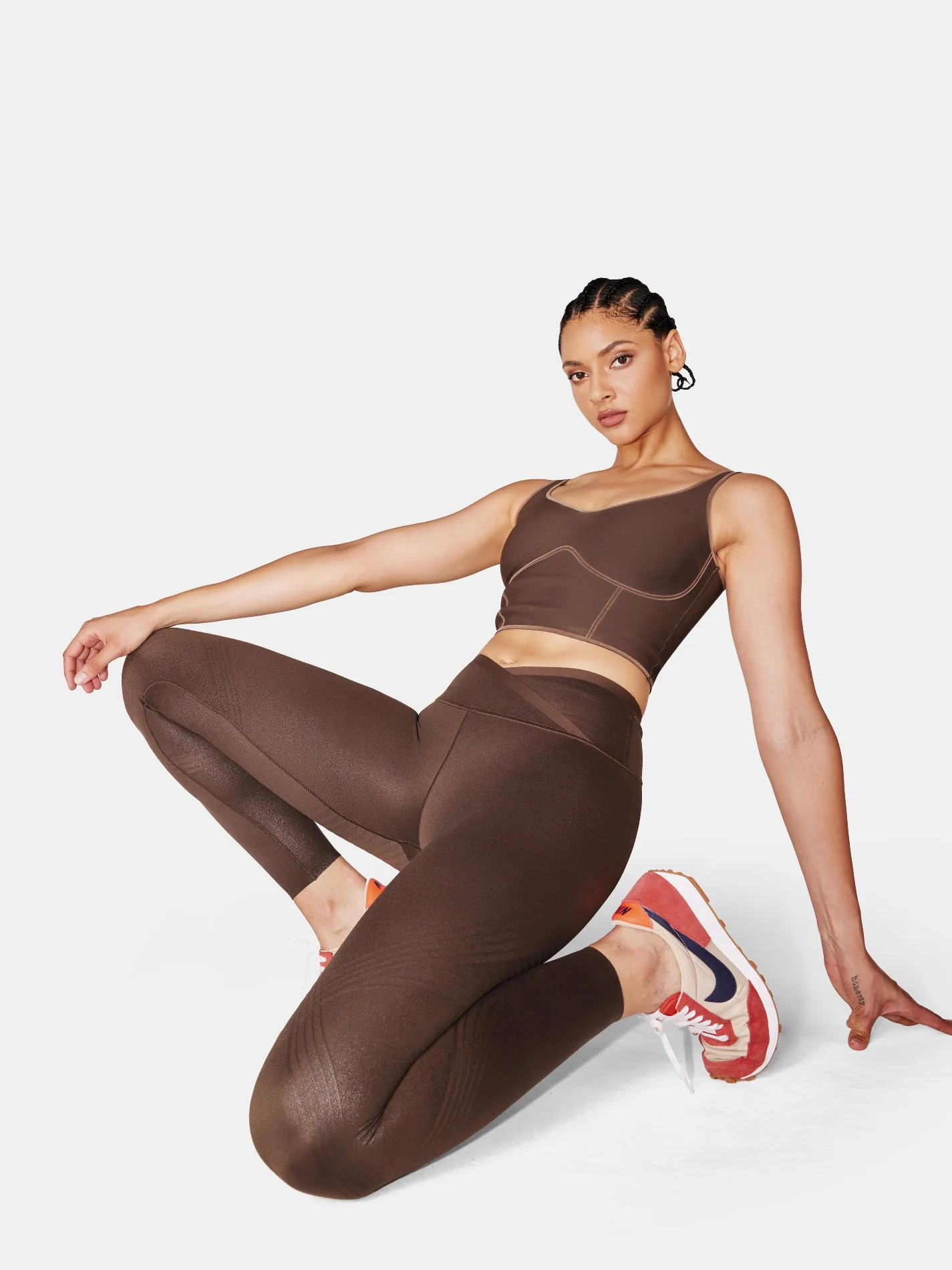 Body Sculpt Faux Leather Leggings (Reversible Wear) - Image 32