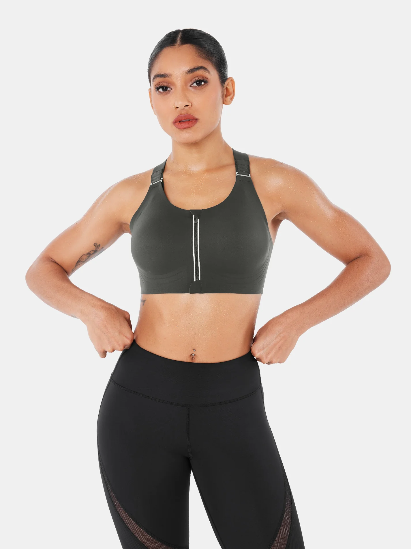 SpeedDry™ Front Zip Sports Bra - Image 13